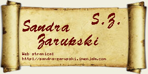 Sandra Zarupski vizit kartica